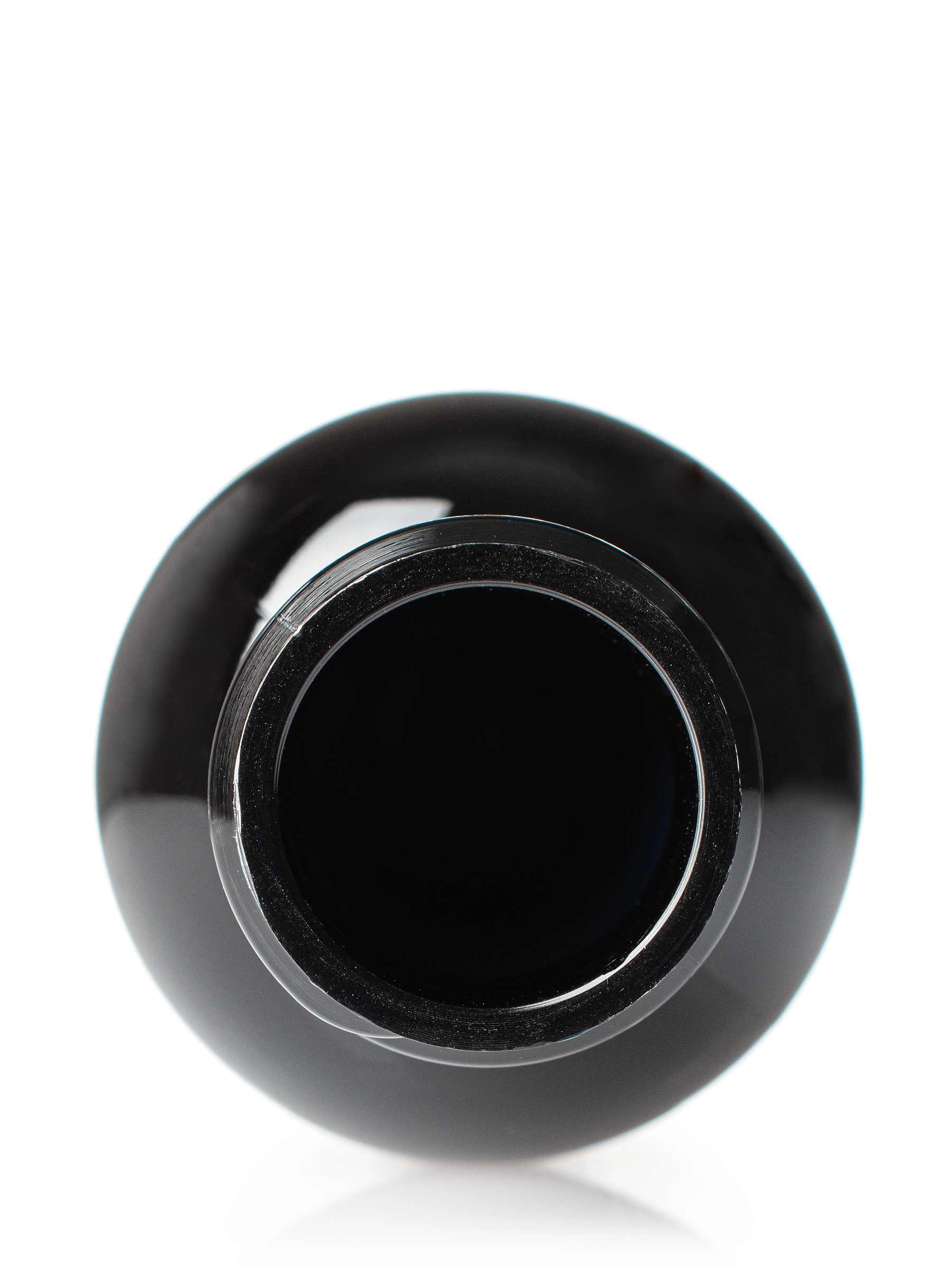 2 oz Black PET Plastic Cosmo Round Bottle – B786BK