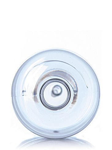 16 oz clear PET plastic boston round bottle with 24-410 neck finish