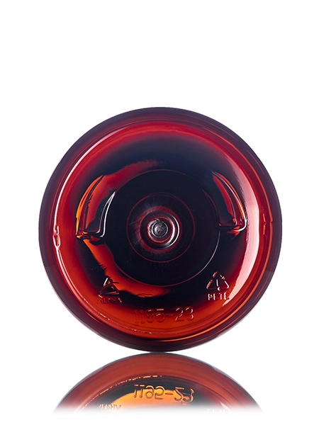 16 oz Amber PET Plastic Boston Round Bottle – B804AM