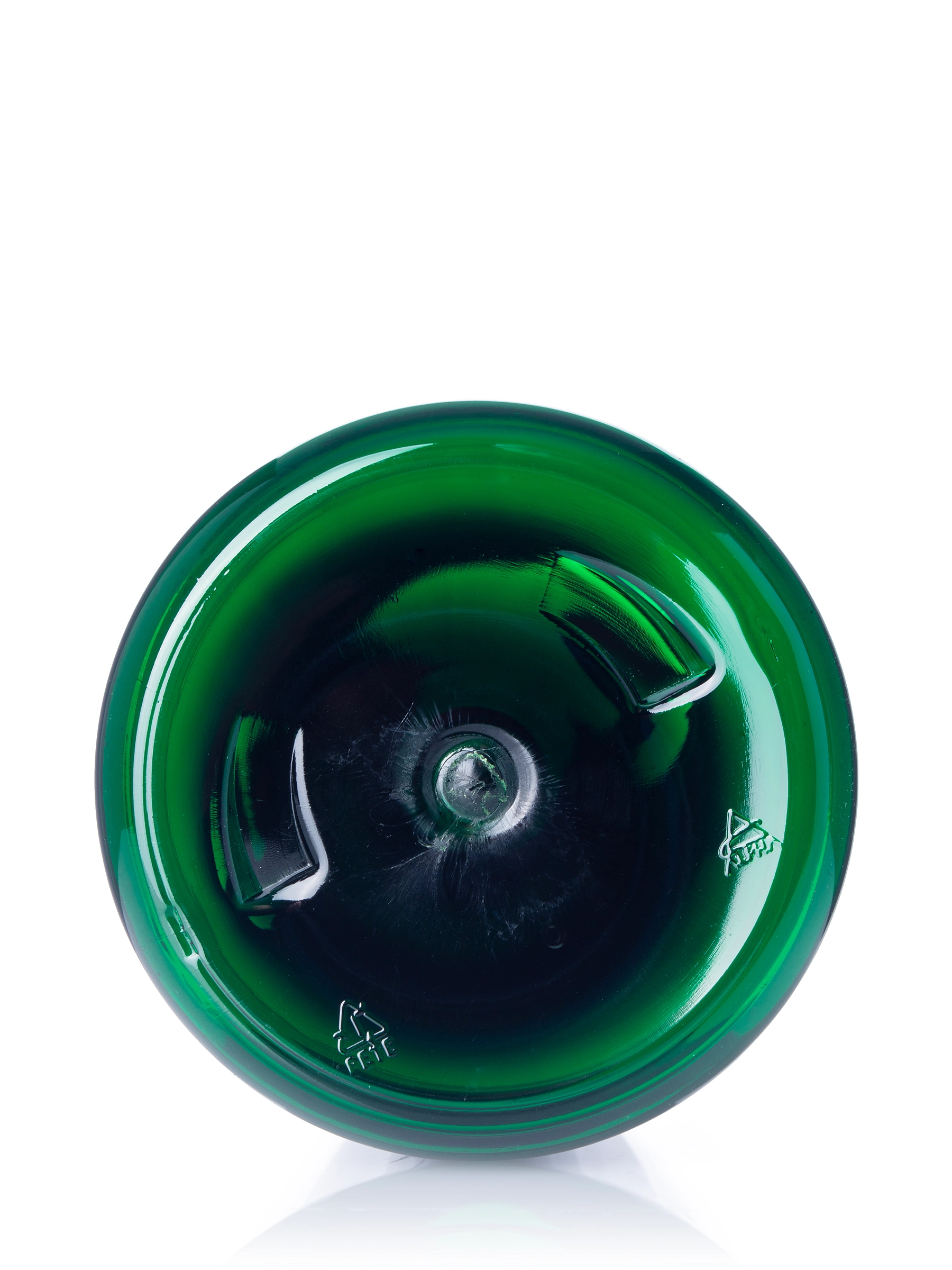 16 oz Green PET Plastic Boston Round Bottle – B804GN