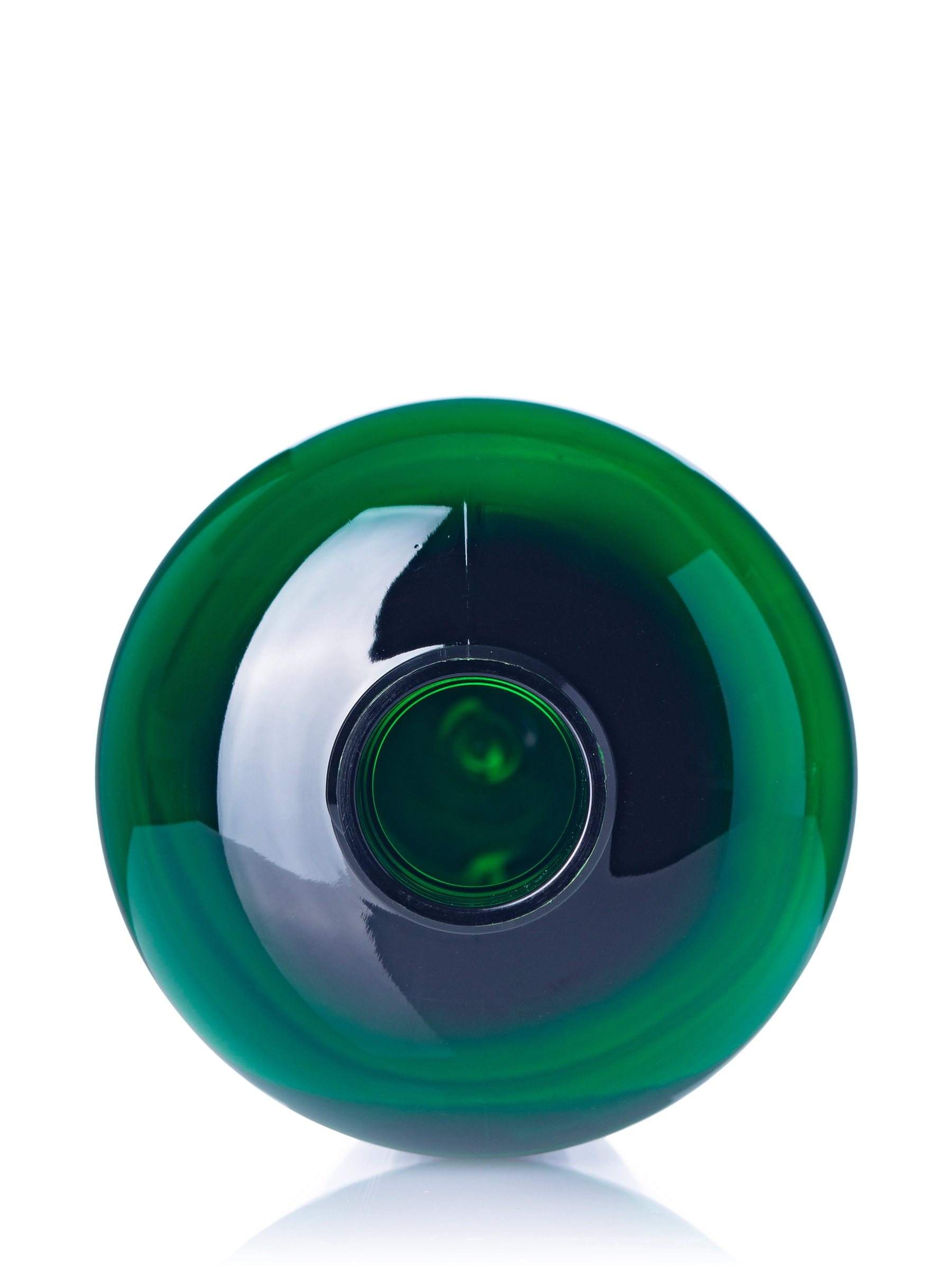 16 oz Green PET Plastic Boston Round Bottle – B804GN