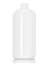 16 oz white PET plastic boston round bottle with 24-410 neck finish