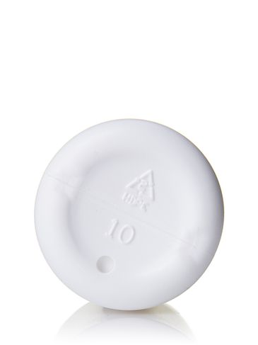 50 mL white HDPE plastic cylinder round bottle with 30 mm neck finish