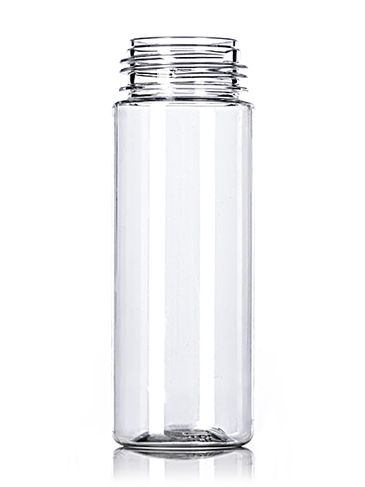 180 mL clear PET plastic foamer cylinder bottle with 43 mm neck finish