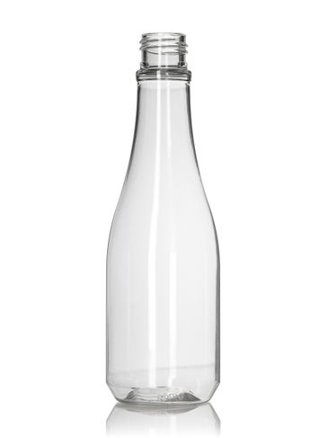 8 oz clear PET plastic woozy bottle with 24-410 neck finish