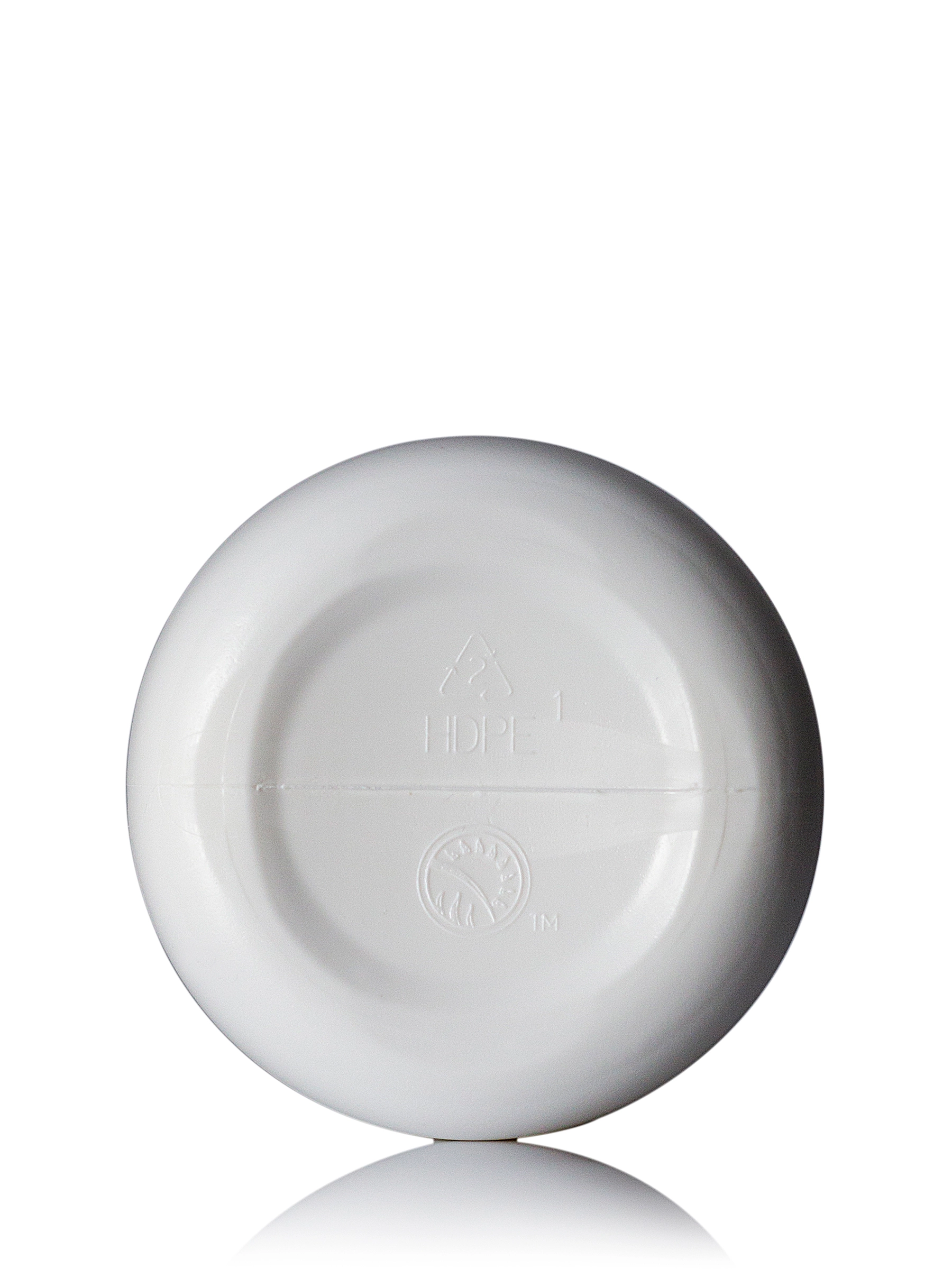 16 oz White HDPE Plastic Boston Round Buttress Bottle – B874