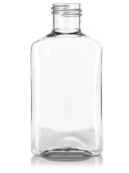 100 ml Clear PET Plastic Metric Oblong Bottle – B882