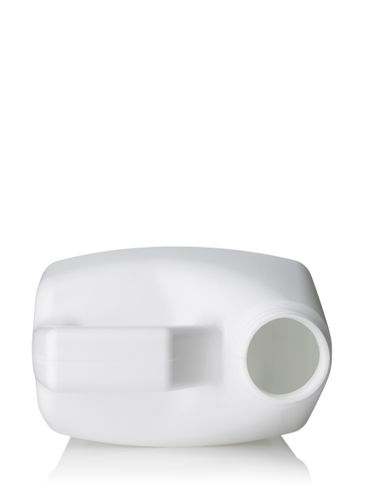 64 oz white HDPE plastic f-style container with 38-400 neck finish