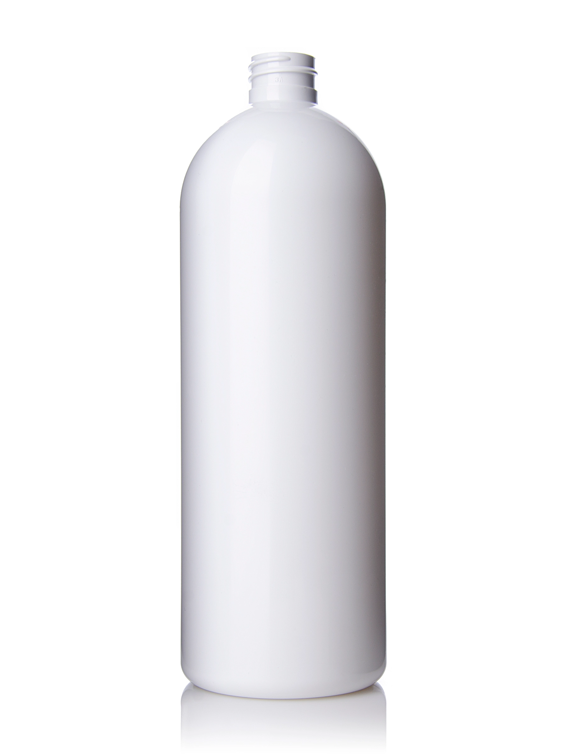 32 oz White PET Plastic Cosmo Round Bottle – B918WH