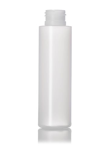 3 oz natural-colored HDPE plastic cylinder round bottle with 24-410 neck finish