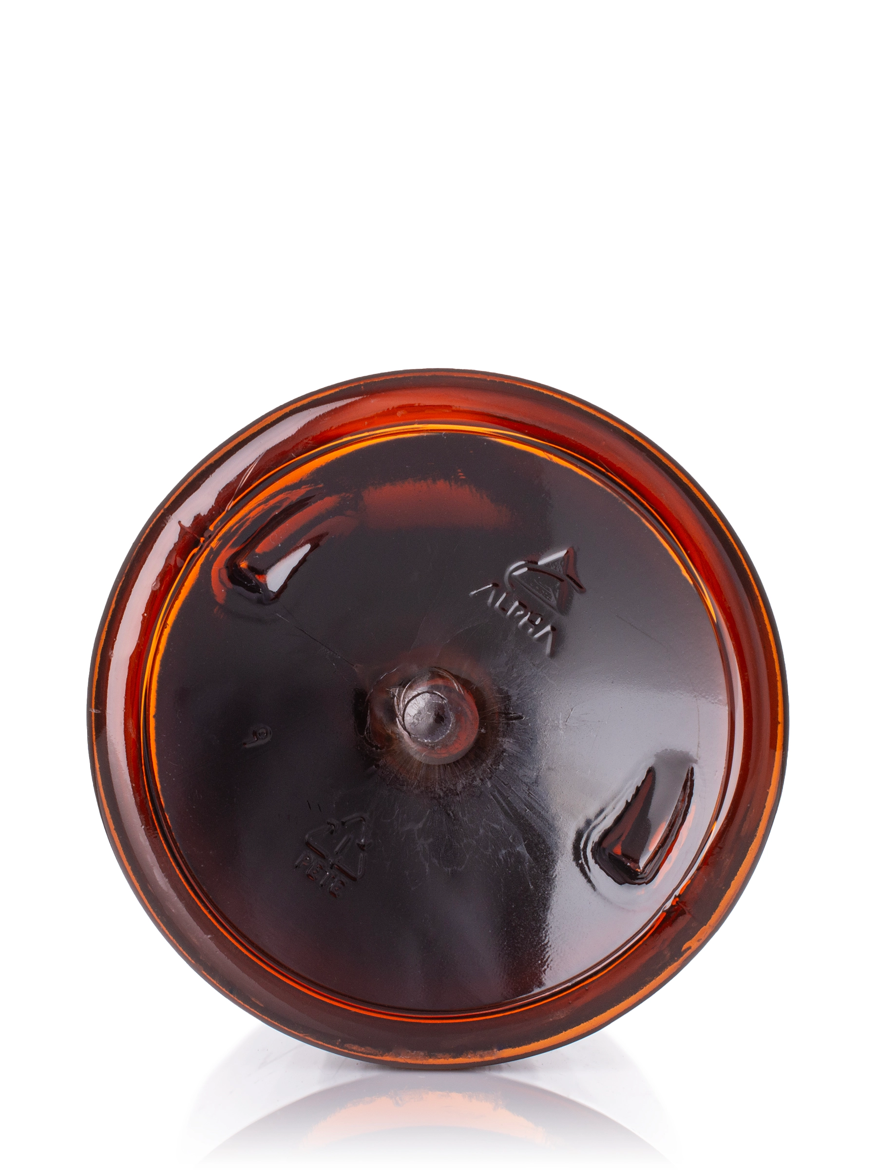 4 oz Amber PET Plastic Squat Boston Round Bottle – B944AM