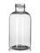 4 oz clear PET plastic squat boston round bottle with 24-410 neck finish