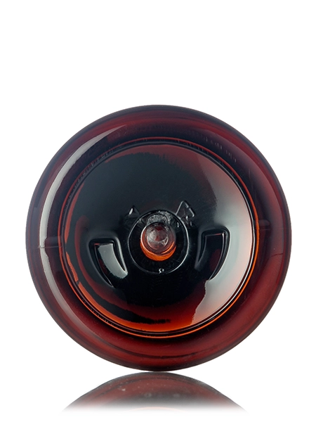 4 oz Amber PET Plastic Squat Boston Round Bottle – B945AM