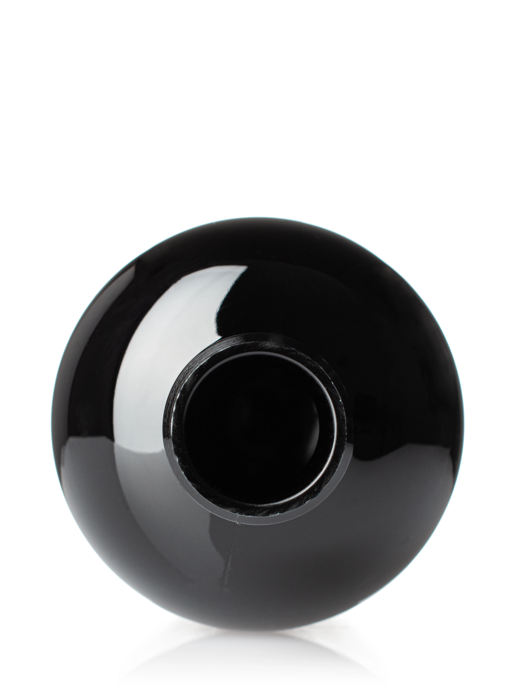 4 oz Black PET Plastic Squat Boston Round Bottle – B945BK