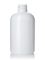 4 oz white PET plastic squat boston round bottle with 20-410 neck finish
