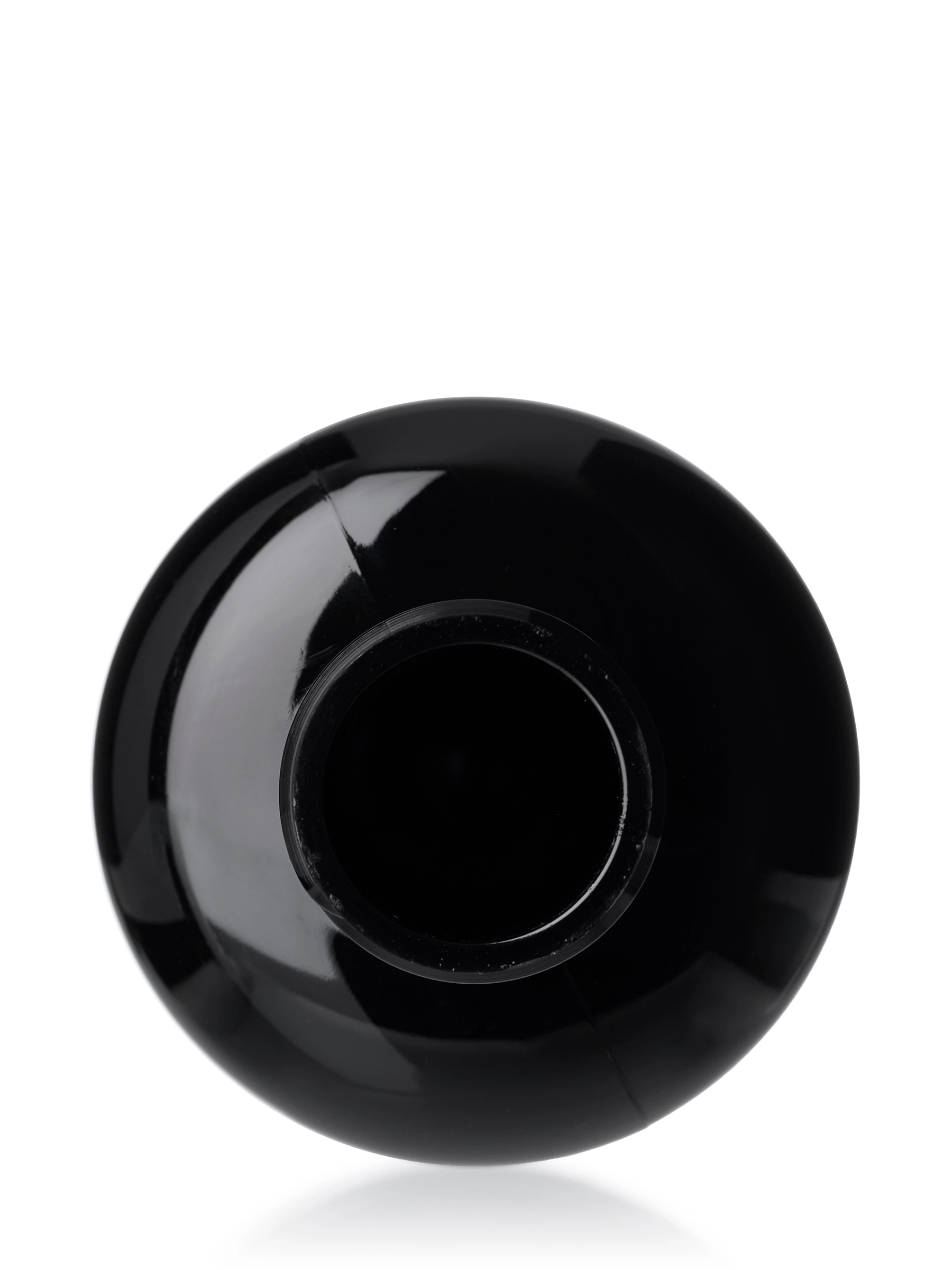 6 oz Black PET Plastic Squat Boston Round Bottle – B980BK