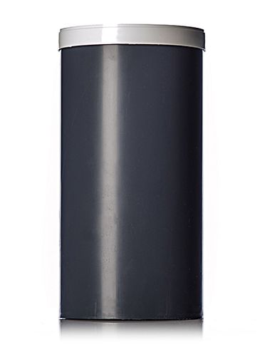 4 x 8 inches dark gray PP plastic test cylinder with white lid (lid included)
