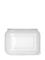 9.25 x 6.89 x 3.54 inch clear PET plastic hinged rectangle disposable container