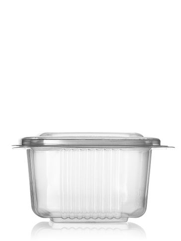 5.31 x 4.72 x 2.56 inch clarified PP plastic hinged rectangular disposable container