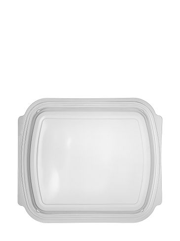 9.45 x 8.07 x .79 inch clarified PP plastic rectangular disposable meal box container lid (single compartment)