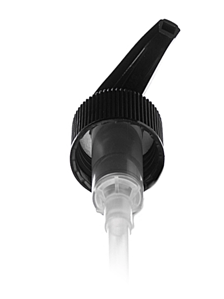 Black PP Plastic 24-410 Ribbed Skirt Saddlehead Pump – DP031