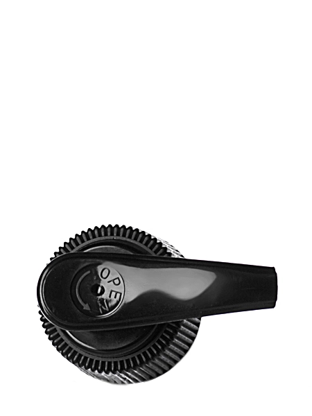 Black PP Plastic 24-410 Ribbed Skirt Saddlehead Pump – DP031
