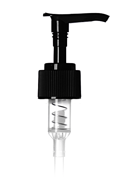 Black PP Plastic 24-410 Ribbed Skirt Saddlehead Pump – DP031