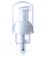 Natural-colored PP plastic 30 mm smooth skirt dispensing foamer pump with 3.25 inch dip tube and clear plastic overcap (0.4cc output)