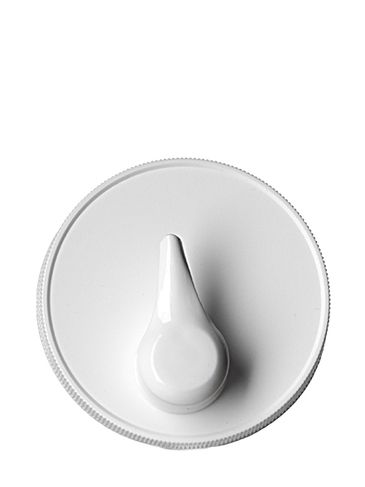 White PP plastic 89-400 ribbed skirt cap/pump with 7 inch dip tube (3.5 cc output)