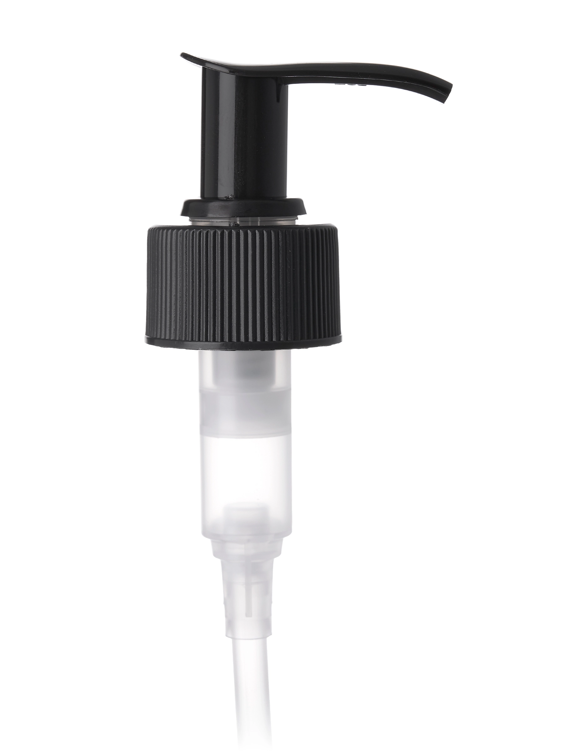 Black PP Plastic 28-410 Ribbed Skirt Up-Lock Dispensing Pump – DP16773BK