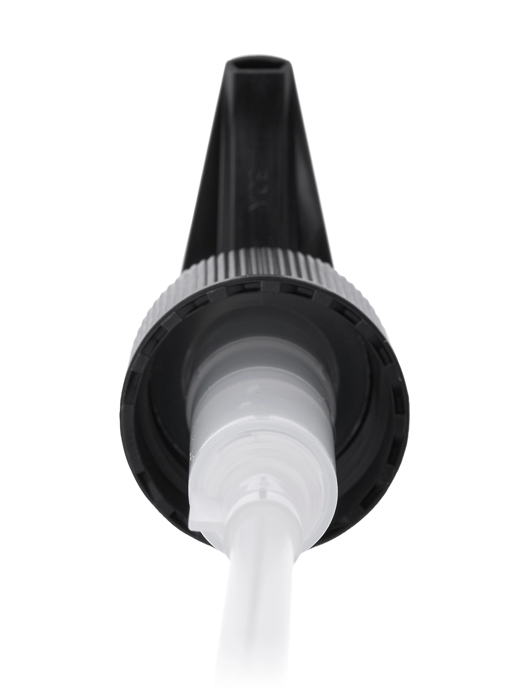 Black PP Plastic 28-410 Ribbed Skirt Up-Lock Dispensing Pump – DP16773BK