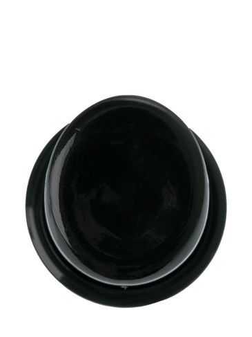 Black PP plastic 20-400 smooth skirt up-lock fingertip treatment pump with 3.5 inch dip tube (0.25 cc output)