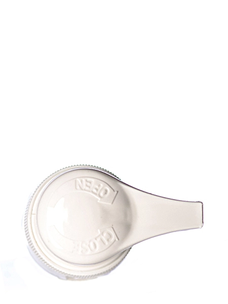 White PP Plastic 24-410 Ribbed Skirt Up-Lock Spiral-Shaped Cowl Dispensing Pump – DP41