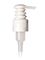 White PP plastic 24-410 ribbed skirt up-lock spiral-shaped cowl dispensing pump with 8.75 inch dip tube (1.5 cc output)