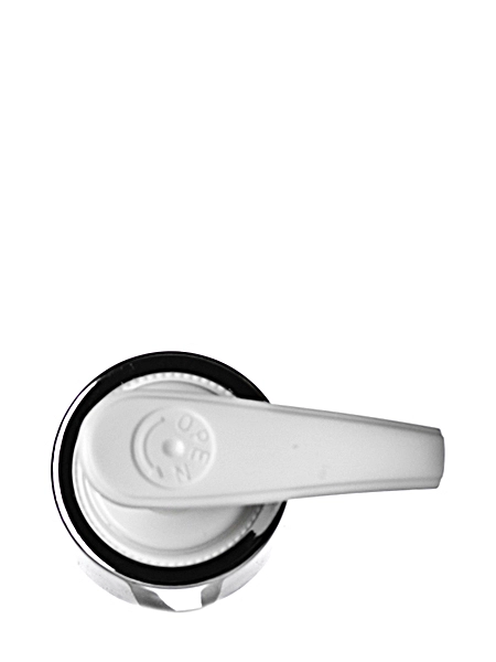 Silver Metal Shell and White PP 24-410 Smooth Skirt Down-Lock Saddle Head Dispensing Pump – DP612