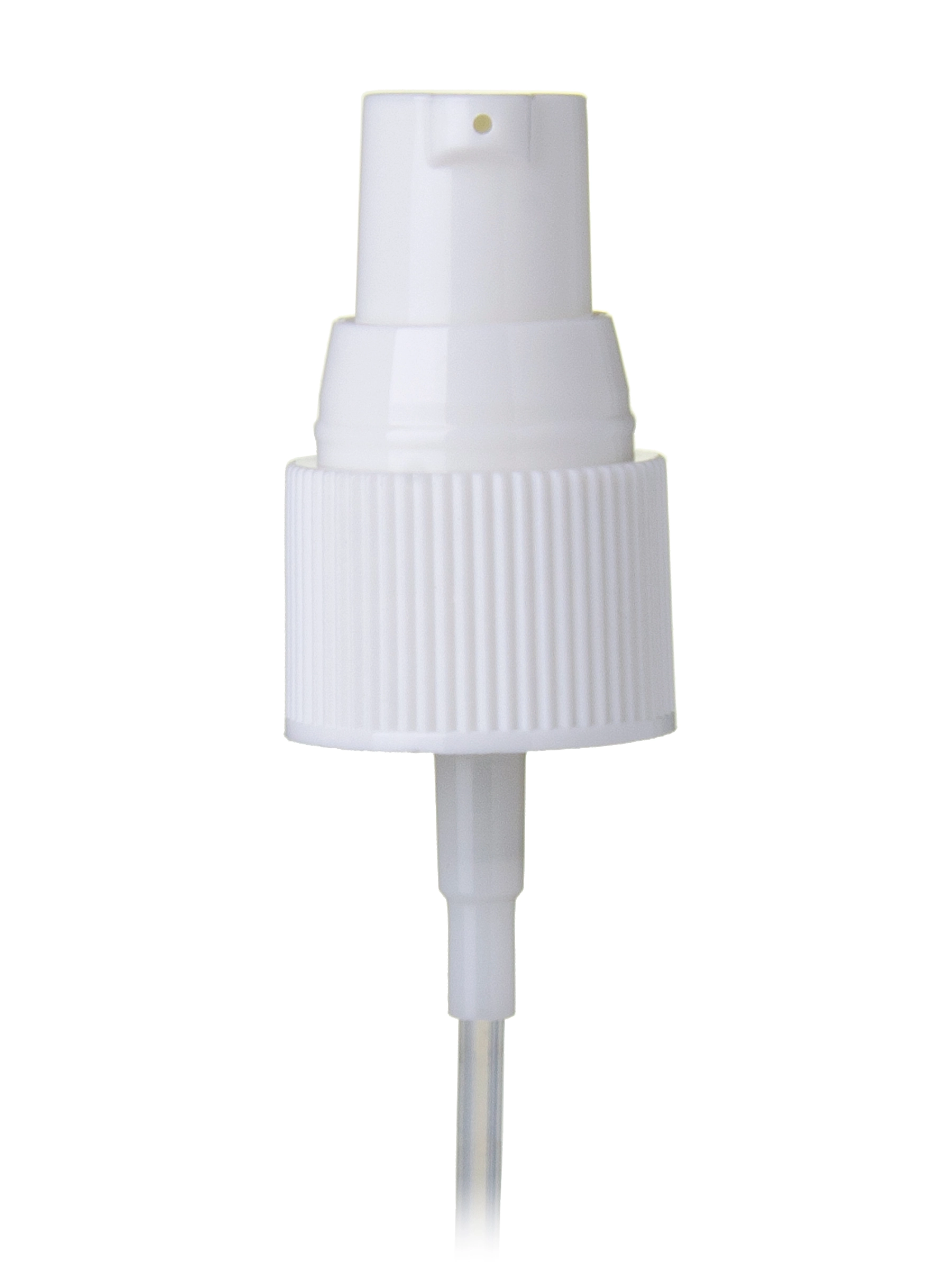 White PP Plastic 20-410 Ribbed Skirt Fingertip Treatment Pump – DP640WH