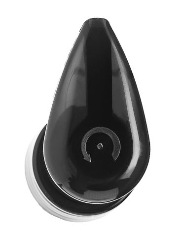 Black PP plastic 24-410 smooth skirt down-lock dispensing pump with 5.59 inch dip tube (2 cc output)