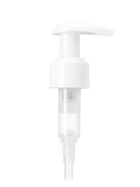 White PP Plastic 24-410 Smooth Skirt Down-Lock Dispensing Pump – DP732WH