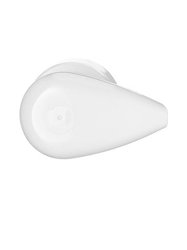 White PP plastic 24-410 smooth skirt down-lock dispensing pump with 7.5 inch dip tube (2 cc output)