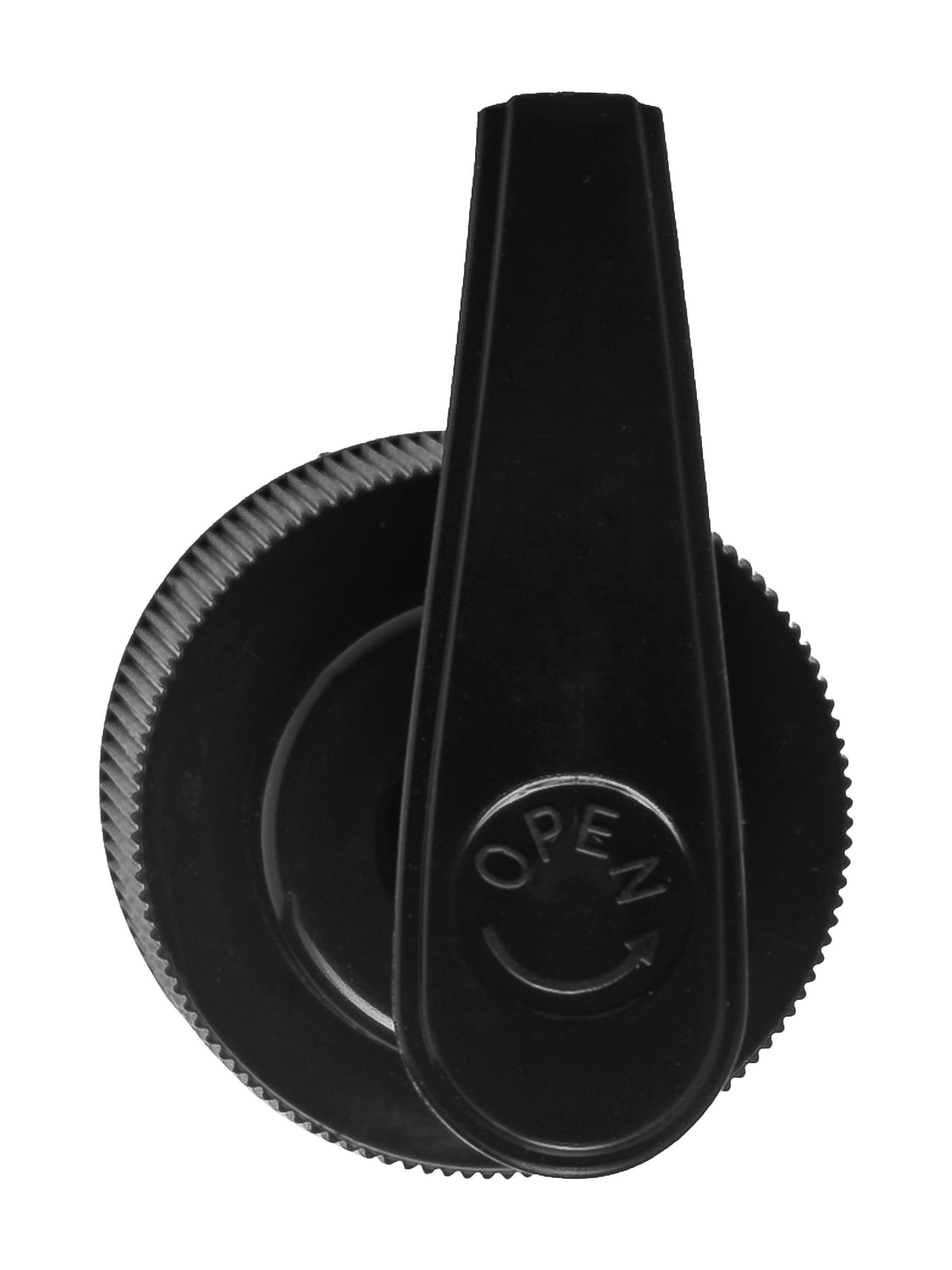 Black PP Plastic 28-410 Ribbed Skirt Down-Lock Saddle Head Dispensing Pump – DP735BK