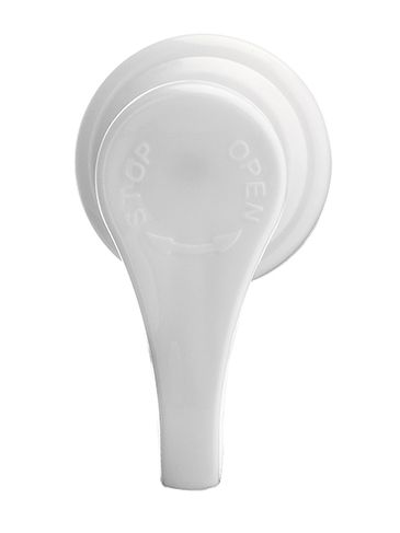White PP plastic 24-410 smooth skirt up-lock head dispensing pump with 7.5 inch dip tube (2.5 cc output)