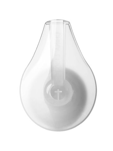 Natural-colored PP plastic 24-410 ribbed skirt palm pump with 8 inch dip tube (2 cc output)