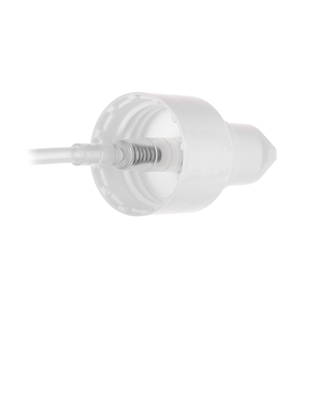 White PP Plastic 24-410 Smooth Skirt Dispensing Treatment Pump – DP745WH