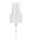 White PP plastic 24-410 smooth skirt dispensing treatment pump with 7 inch dip tube and clear plastic overcap (0.2 cc output)