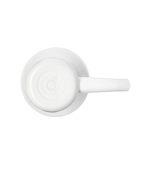 White PP Plastic 38-400 Ribbed Skirt Down-Lock Dispensing Pump – DP765WH