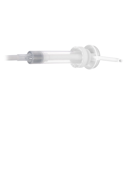 White PP Plastic 38-400 Ribbed Skirt Down-Lock Dispensing Pump – DP840WH