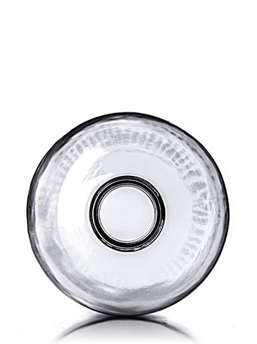 32 oz clear glass boston round bottle with 33-400 neck finish