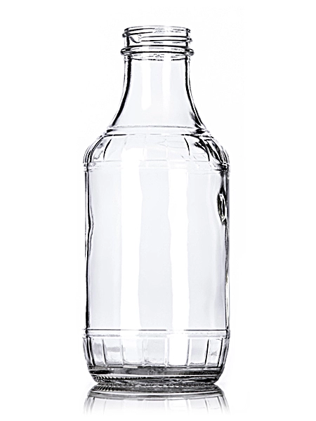 16 oz Clear Glass Syrup or Sauce Bottle – G021