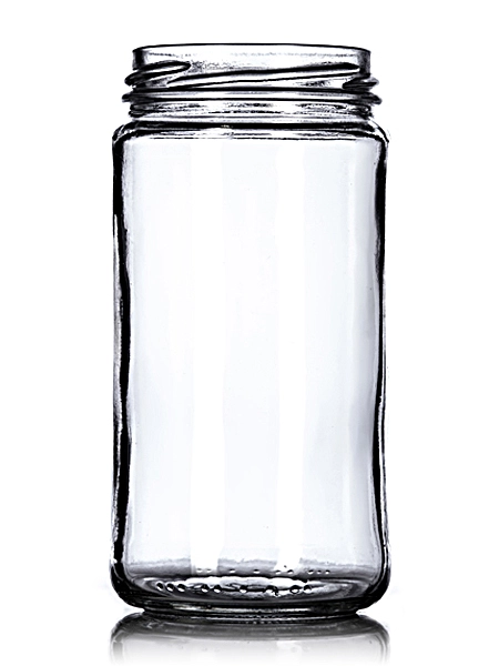 12 oz Clear Glass Paragon Jar – G031