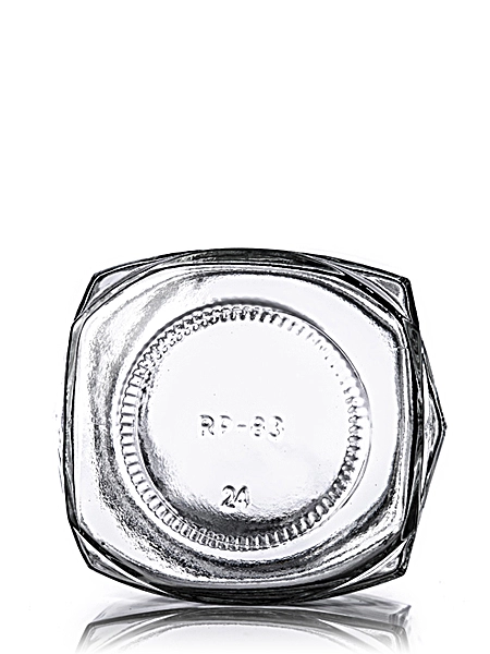 9 oz Clear Glass Oval Hex-Shaped Jar – G041